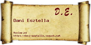 Dani Esztella névjegykártya